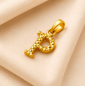 22K Gold Cute P Pendant