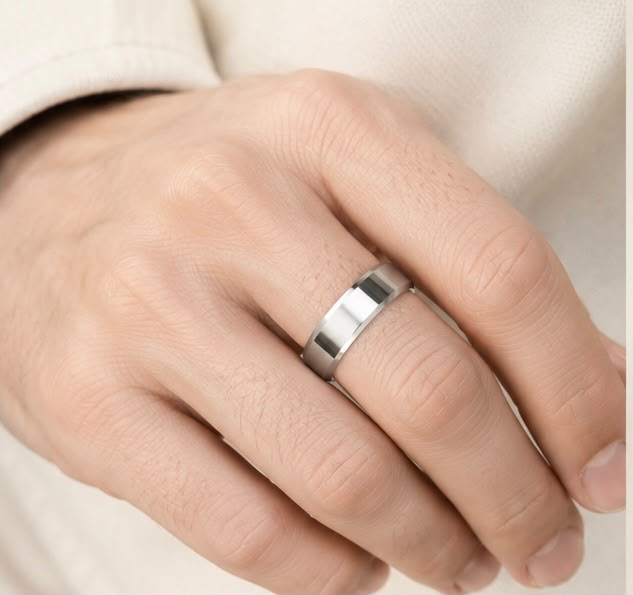 Mirror Finish Men's Ring 925 Sterling