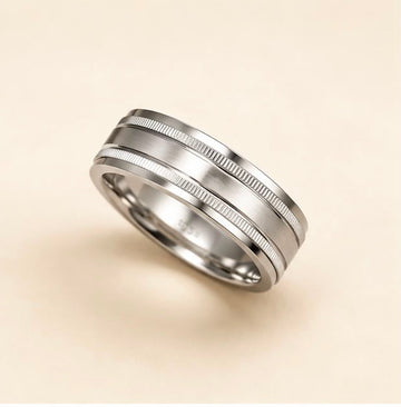 Elegant Textured Ring 925 Sterling