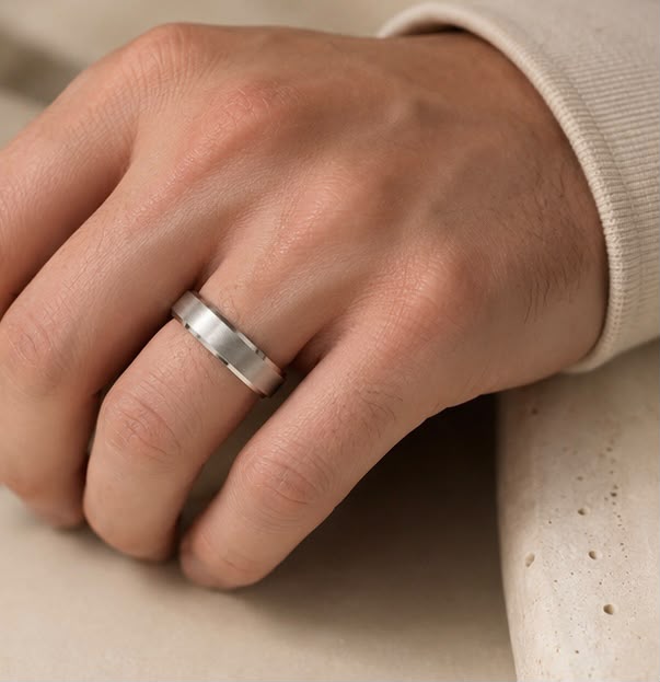 Classic Matte Silver Band 925 Sterling