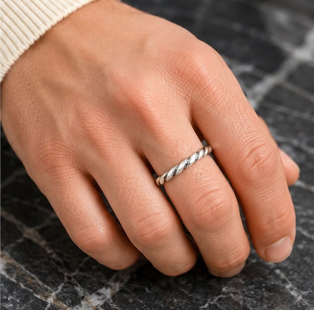 Rope Twist Band 925 Sterling