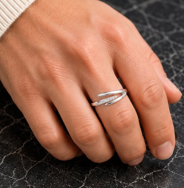 Open Wrap Silver Ring 925 Sterling