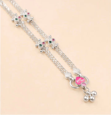 Multi Strand Silver Anklet 925 Sterling