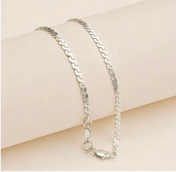 Premium Flat Chain Anklet 925 Sterling