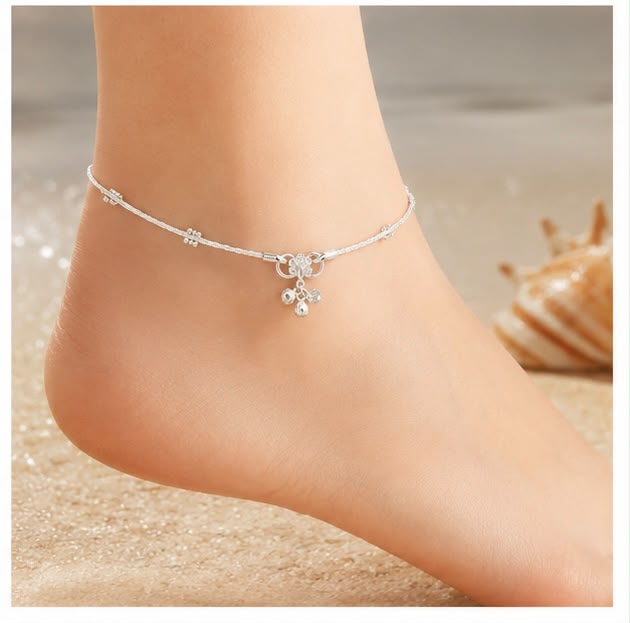Heritage Charm Silver Anklet 925 Sterling