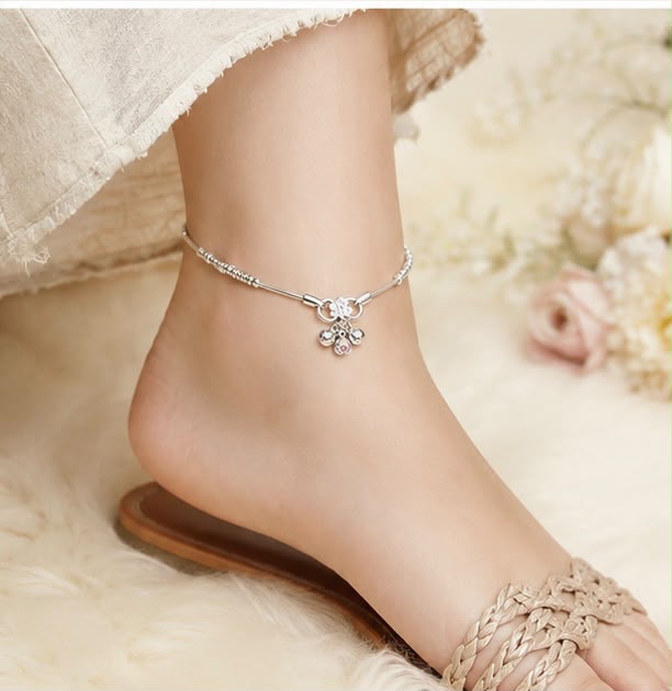 Beaded Snake Anklet 925 Sterling