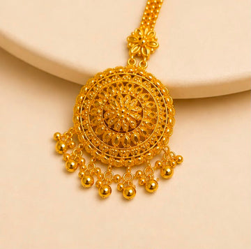 22K Gold Premium Floral Maang Tikka