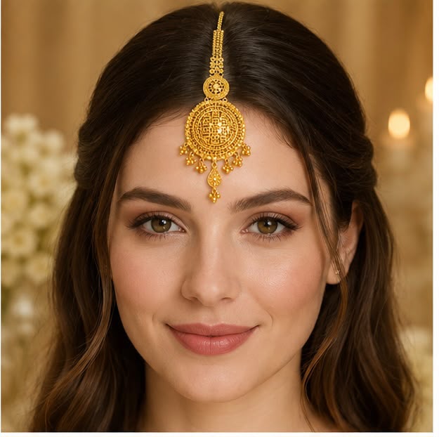 22K Gold Artisan Medallion Tikka