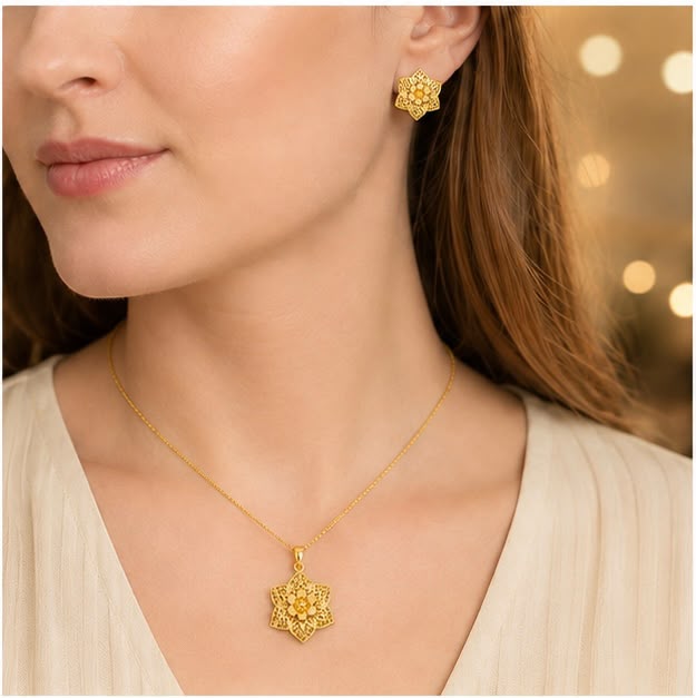 22K Gold Turkish Luxury Pendant