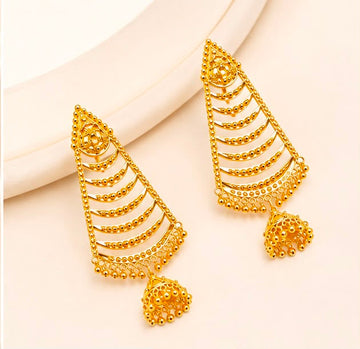 22K Gold Traditional Dangle Earrings