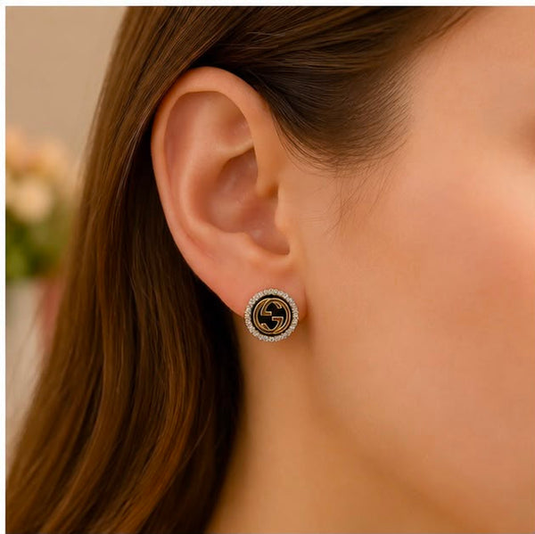 22k Gold Gucci-Inspired Studs
