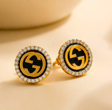 22k Gold Gucci-Inspired Studs