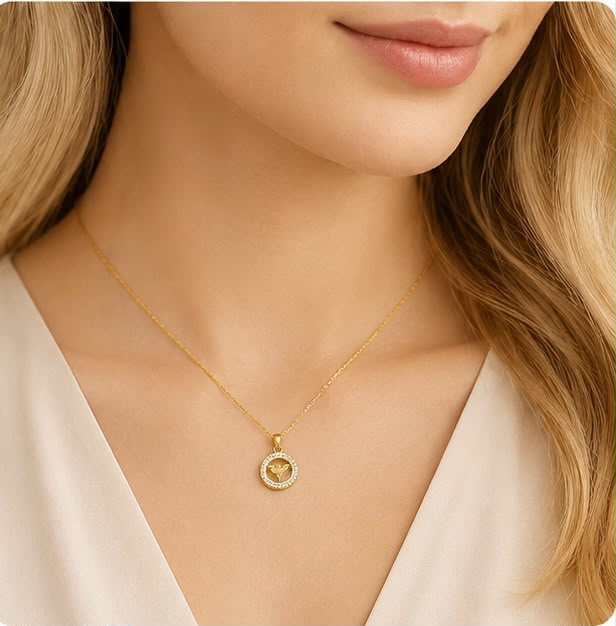 22k Gold Armani-Inspired Pendant