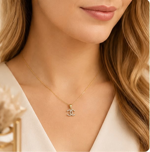 22K Gold Coco Chanel Pendant