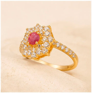Luxury Ruby 22k Gold Ring