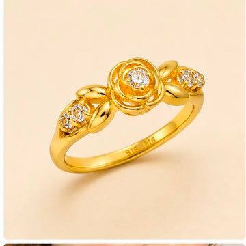 Elegant Timeless Floral 22k Gold Ring
