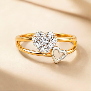 Designer Hearts 22k Gold Ring