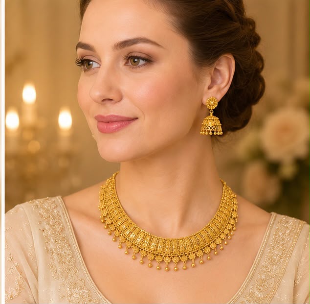 Charming 22k Gold Necklace Set