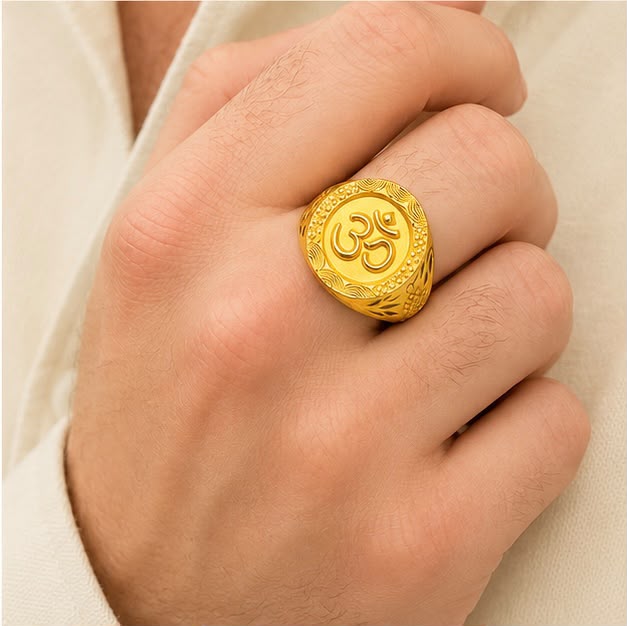 Om 22k Gold Men Ring