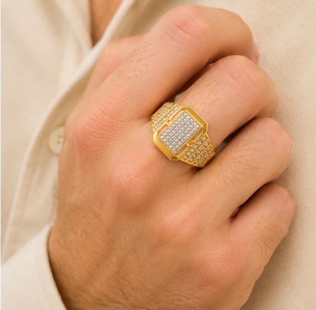 Luxury Designer 22k Gold Men Ring