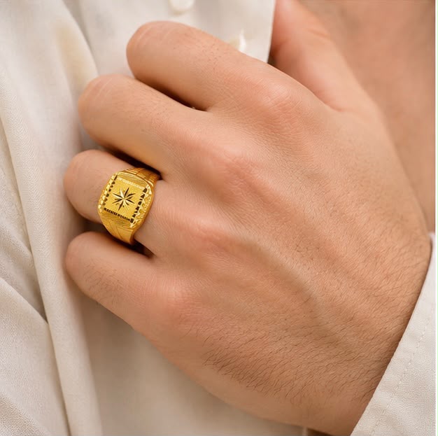 Maple logo 22k Gold Men Ring