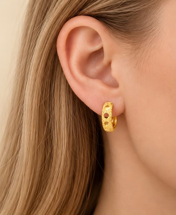 Luxury 22k Gold Women Hoops