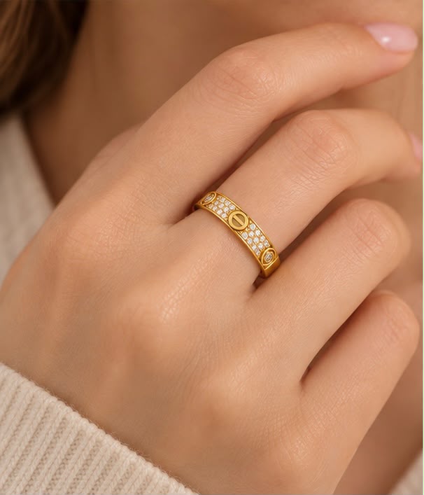 Designer Cartier based 22k Gold Women Gold Ring