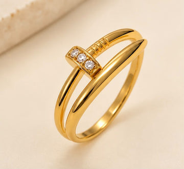 Luxe Nail Wrap 22K Gold Women Ring