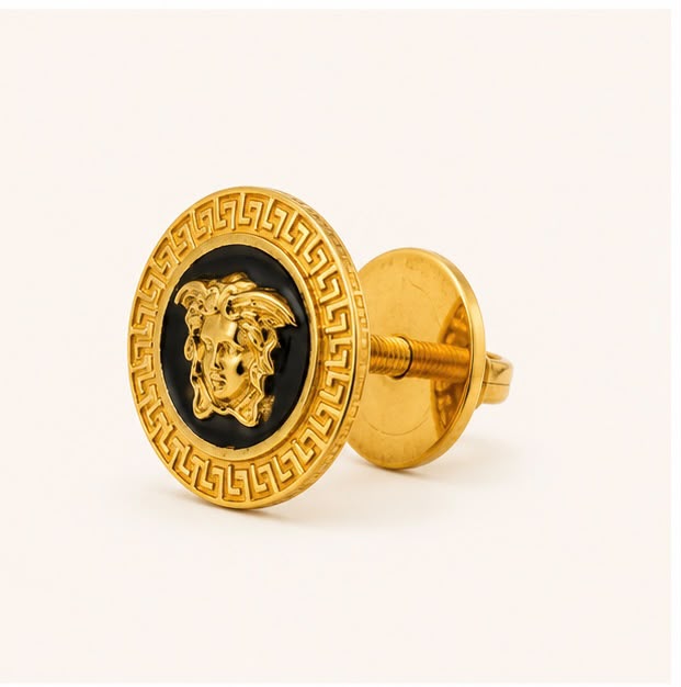 Medusa 22K Gold Stud