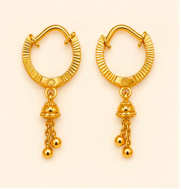 Designer 22k Gold Women Hoops/Bali
